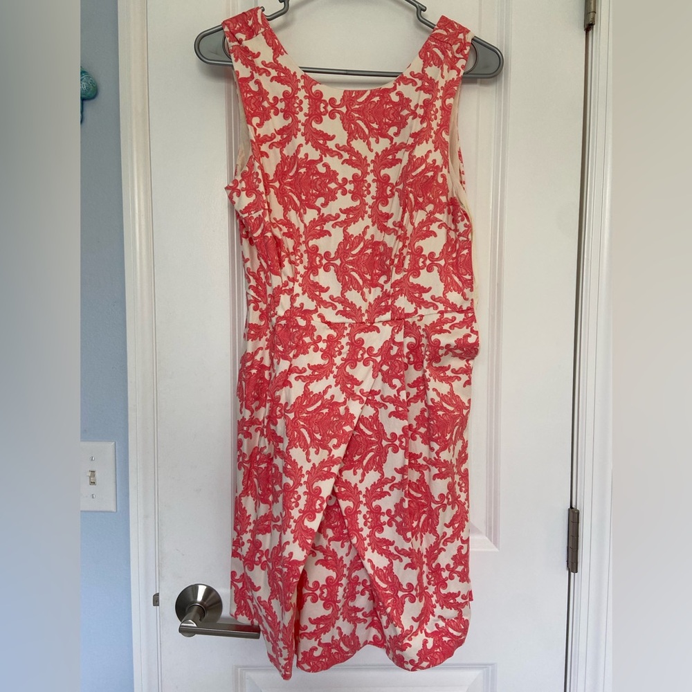 Forever 21 Red and Cream Sleeveless Midi Sundress, Small